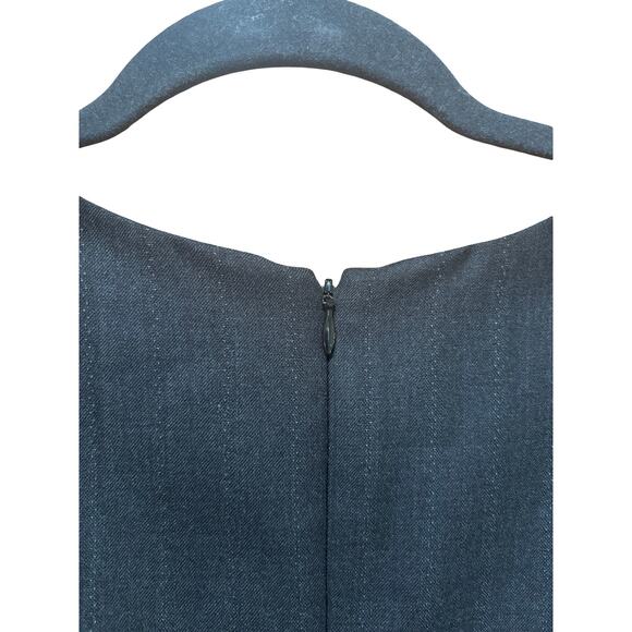 Theory Gray Wool Sheath Dress Sleeveless Workwear Classic - Picture 3 of 4